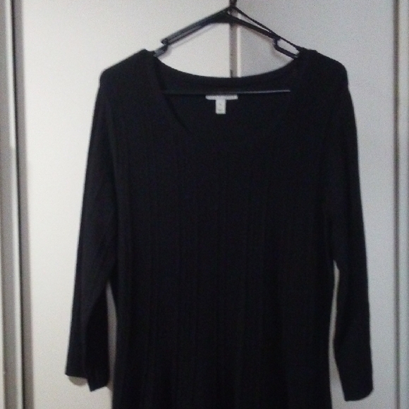 Black V-Neck Sweater - Picture 1 of 16
